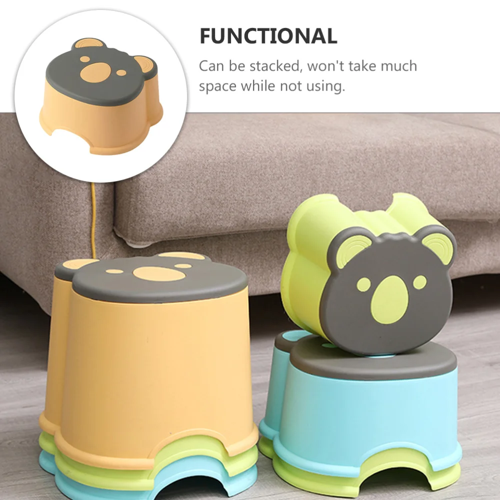 

1Pc Anti-skid Children Stool Household Small Low Stool Cartoon Stool for Home