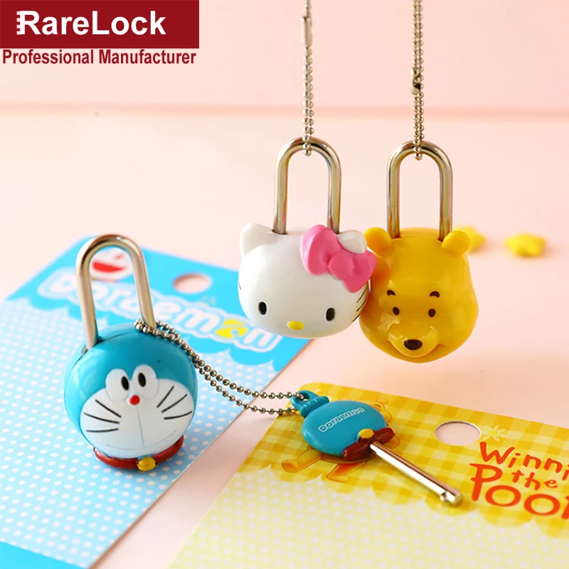 Rarelock мультяшный замок миниатюрный для детей дорожная сумка спортивный рюкзак сумочка ювелирный замок коробка DIY MMS573 hh