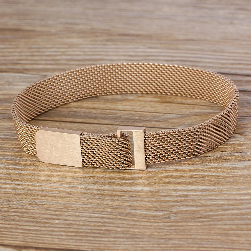 Классический сетчатый Браслет из нержавеющей стали браслет для часов 7 цветов на