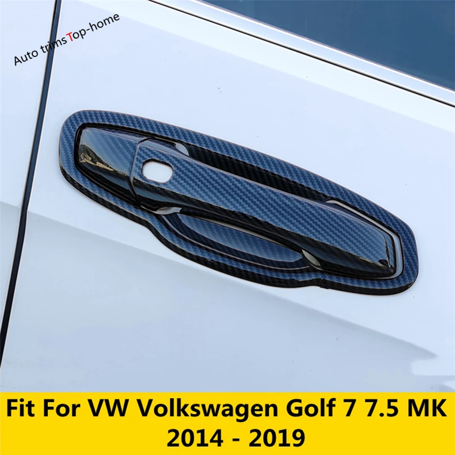 

Car Exterior Door Handle Bowl Sticker Cover Trim ABS Chrome / Carbon Fibe Accessories For VW Volkswagen Golf 7 7.5 MK7 2014-2019