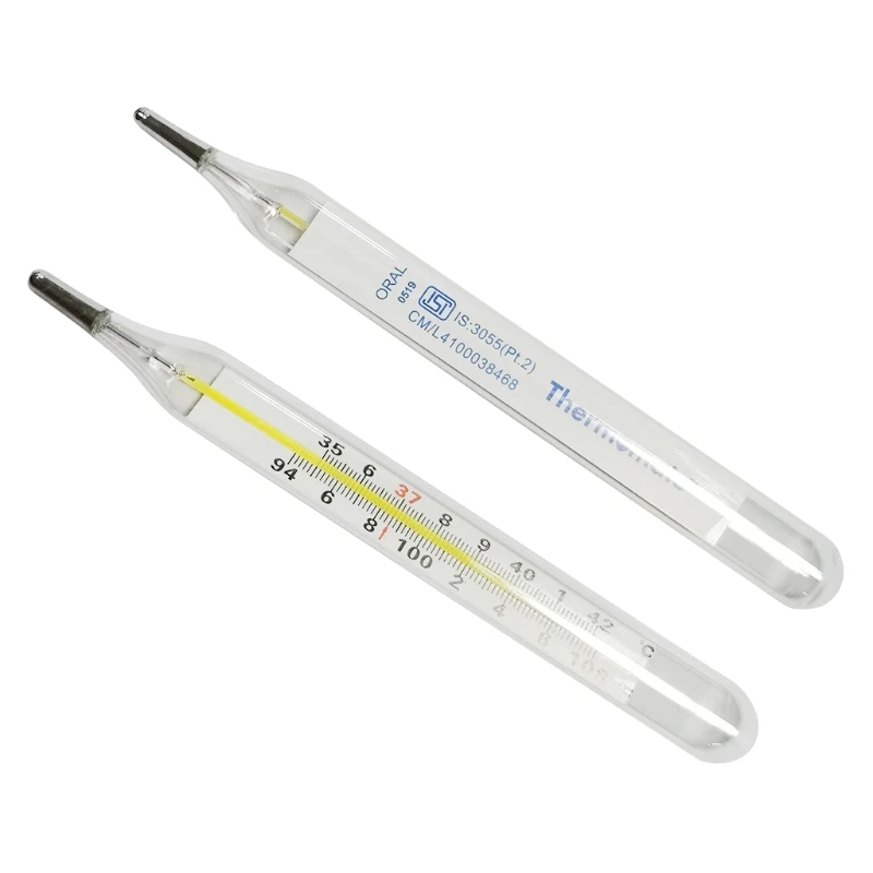 Mercury Plastic Thermometer Large Screen Clinical Temperature Household Health Monitors Thermometers
