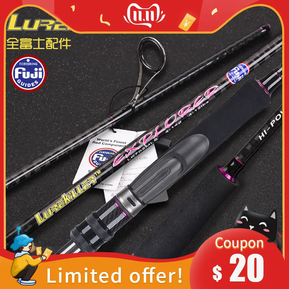 Рыболовная удочка Lurekiller Japan Fuji части крест карбон 2 1 м и 5 спиннинг литье бас ML/m/MH| |