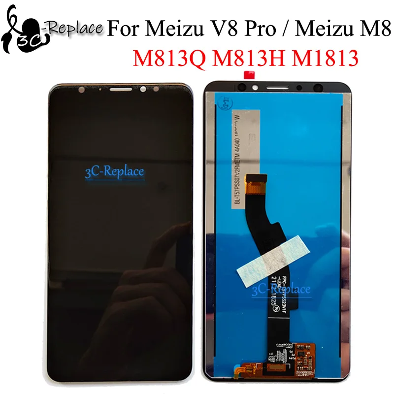 Черный/белый 5 7 дюйма для Meizu V8 Pro M813Q / M8 глобальной M813H M1813 ЖК дисплей Дисплей