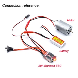 Высококачественный щеточный регулятор скорости двигателя RC ESC 20A  30A с тормозом для радиоуправляемого автомобиля, лодки