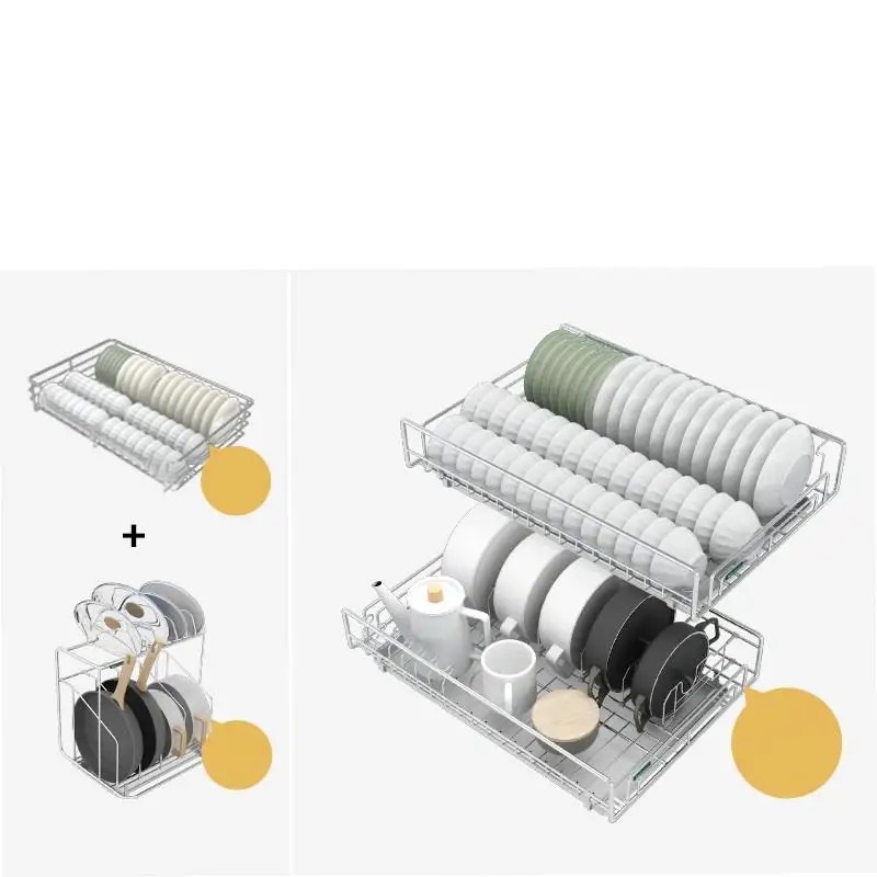 Органайзер для кухонных шкафов органайзер из нержавеющей стали|Полки и