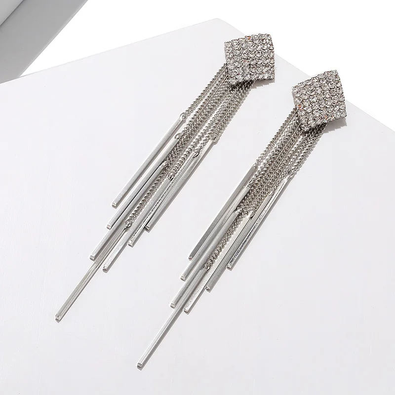 2019 корейский Серебряный Золотой винтажный массивный Длинный кисточкой серьги