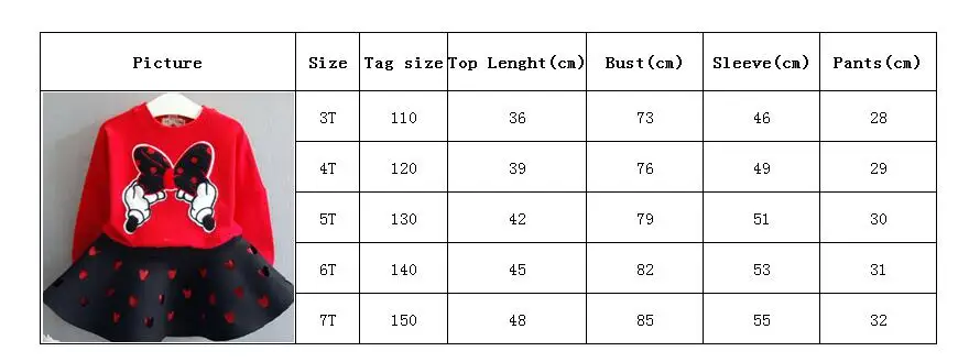 Комплекты одежды для девочек Новинка осени 2019 топ с бантом и Минни рубашка + юбка