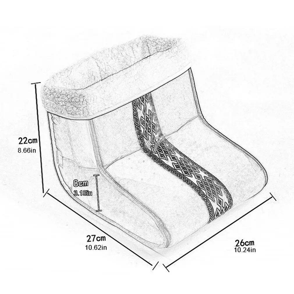 

Heated Plug Type Electric Warm Foot Warmer Washable Heats Control Settings Warmer Cushion Foot Warmer Massage