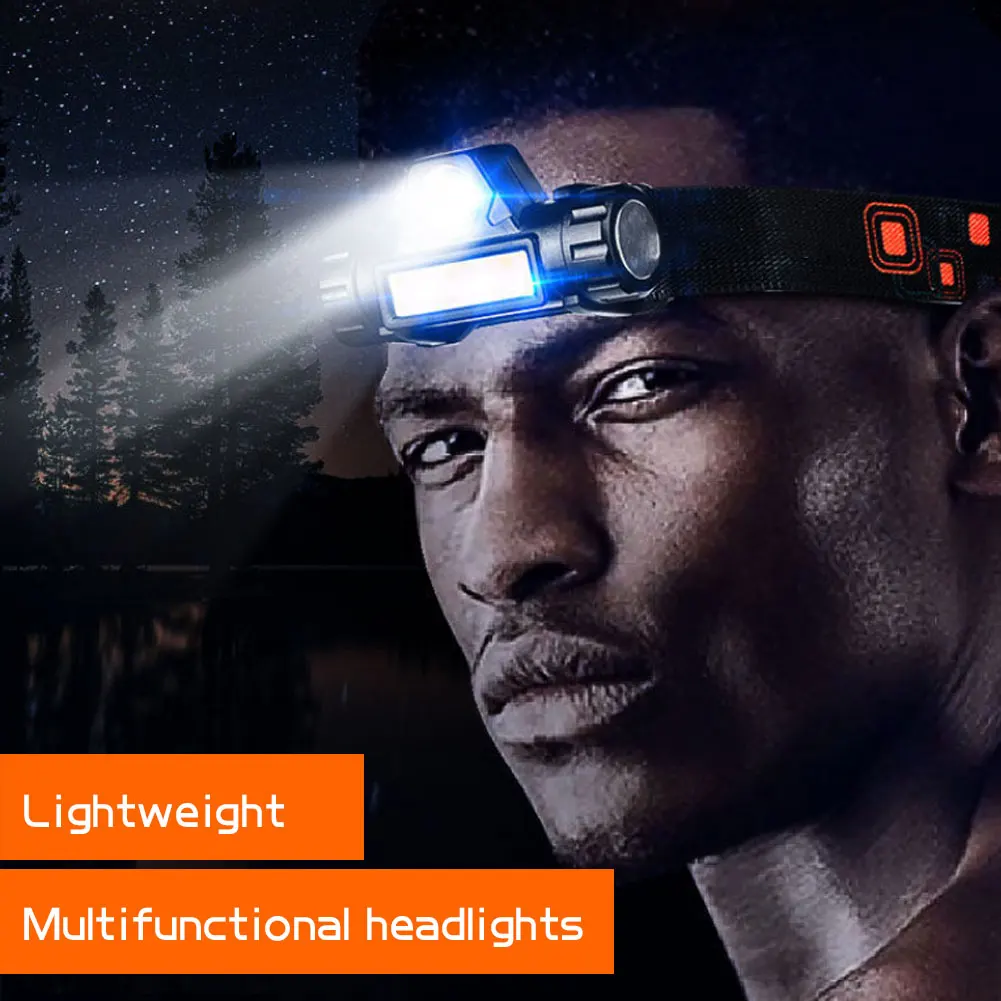 

Headlamp Strong Light Ultra Bright Head Lamp Waterproof Rechargeable LED Work Headlight Dual Light Source With Magnet Auxiliary