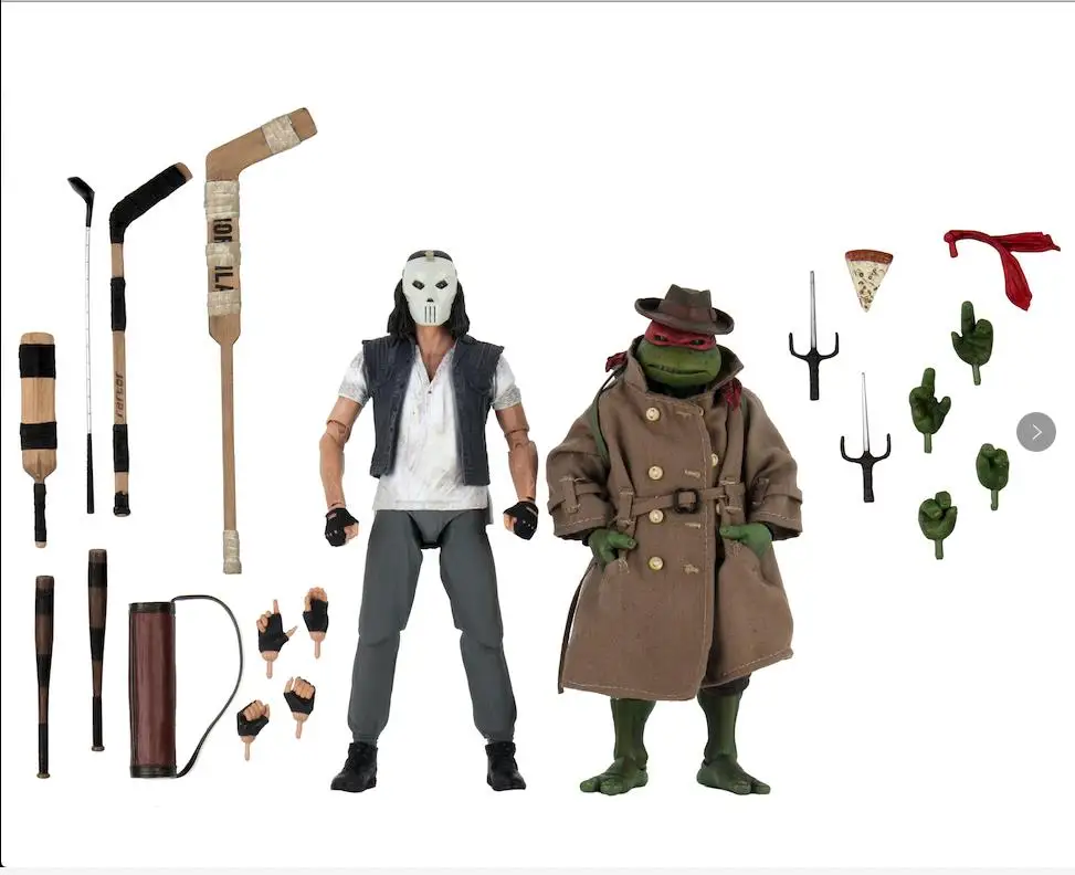 NECA 2 шт. классические подвижные фигурки черепашек Рафаэль против Кейси Джонса |