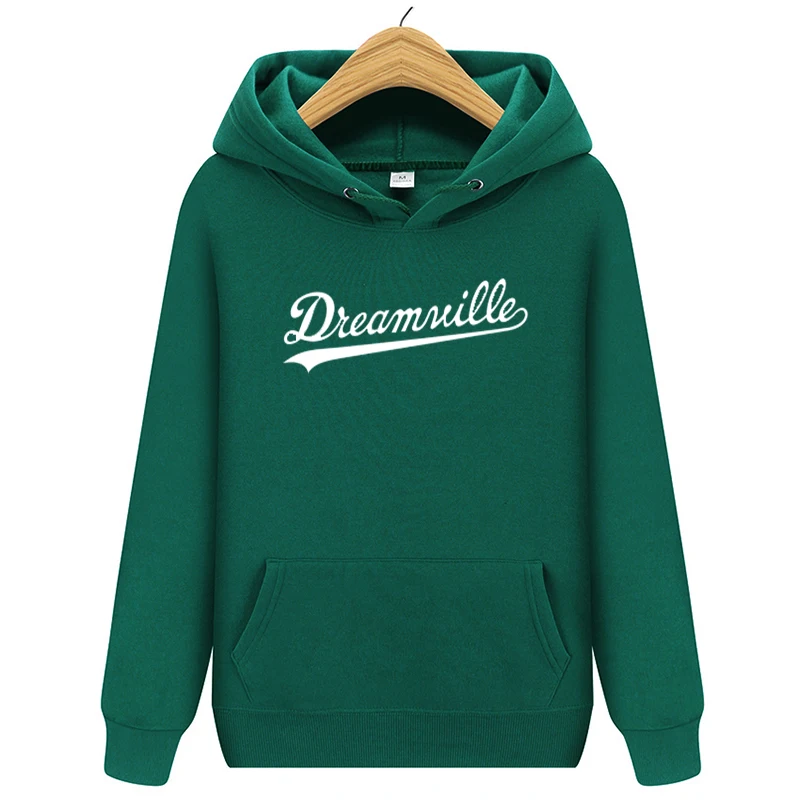 Модные Новинка; худи Для мужчин хип-хоп DREAMVILLE Коул Логотип с капюшоном Swag письмо флисовые J худи с принтом Cole зимние толстовки Мужские пуловер - Цвет: green2