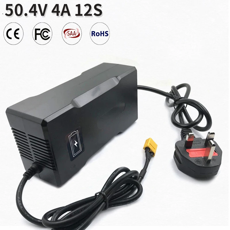 Scooter com ce Carregador de Bateria de Lítio do Carro para 44.4v Lipo Li-ion Bateria Bicicleta Elétrica Rohs Carregador Rápido 50.4v 4a 12s