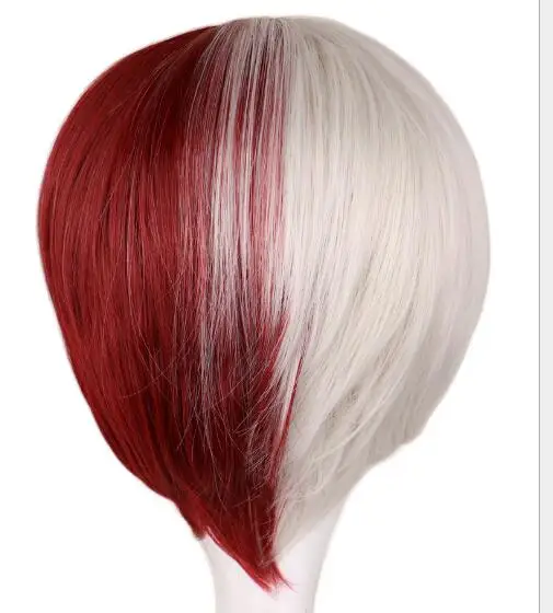 

Wig Boku No Hero Academia/My Hero Academia Hair 28 CM White and Red Heat Resistant Cosplay Wig