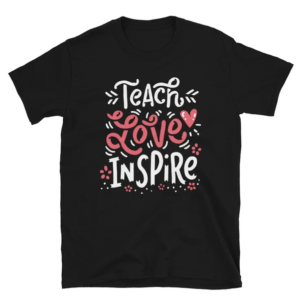 

Teach Love Inspire Teacher School Pre K Kindergarten English T-Shirt