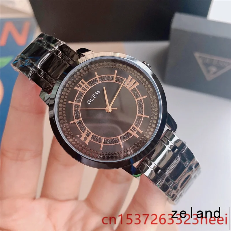 

GUESS watch men's skeleton automatic mechanical AAA watch gold skeleton retro men's women watch quartz watch