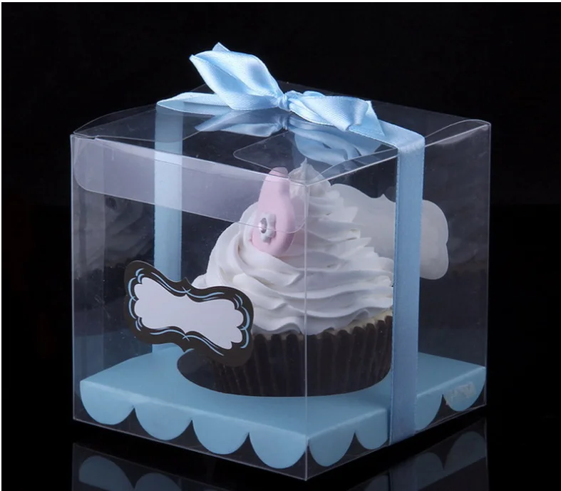 

Plastic PVC Cake Packing Box Transparent Cupcake Boxes For Wedding Party Baby Shower Birthday Party