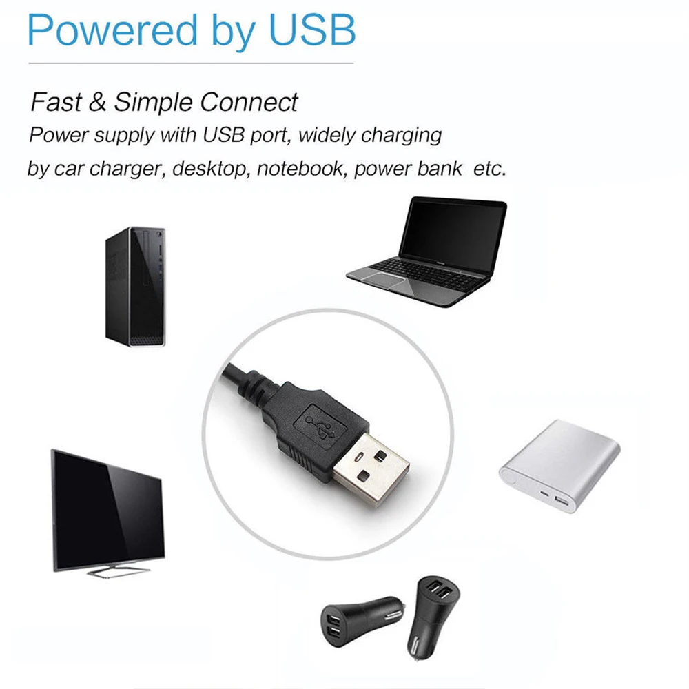 Светодиодная лента 5 В для домашнего декора водонепроницаемая светодиодная