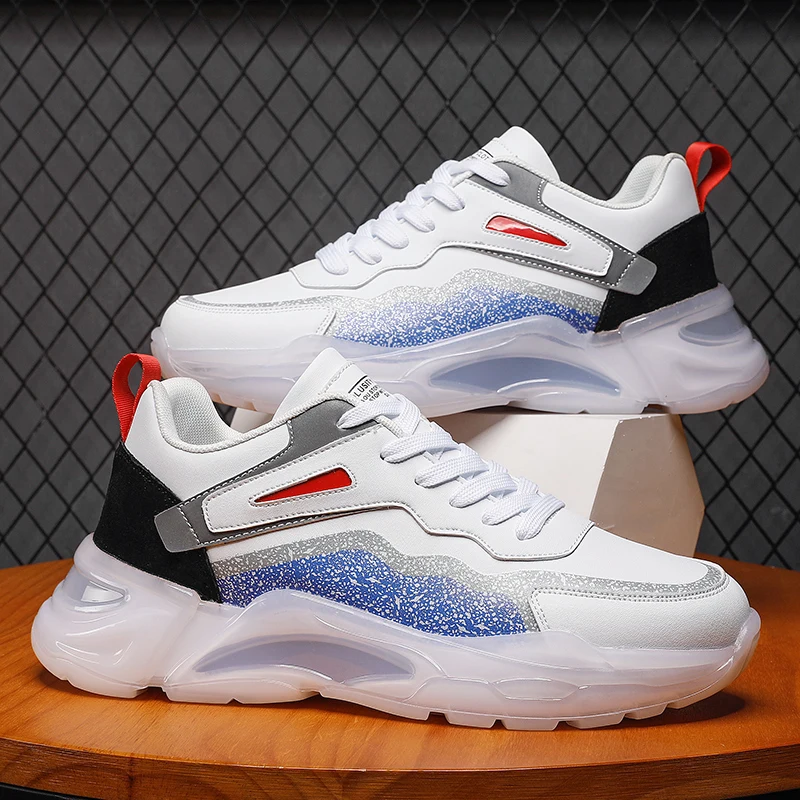 

Spring/Autumn Comfortable Casual Shoes for Men Designer Sneakers Luxury Classic Mens Vulcanized Shoes Platform Zapatos De Hombre