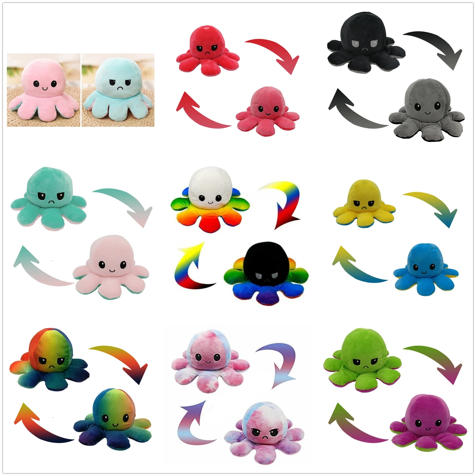 

Doll Stuffed Emotional New Flip Funny Toy Stuffed Toy Funny Present Plush Doll Fitget Toys Decoration Artwork For Home Stuffed
