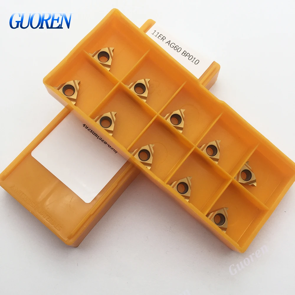 10 шт. 11ER A60 BP010/11IR BP010 резьбовые вставки с ЧПУ карбидные для магнитных сверлильных
