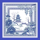 Вечная любовь синий фарфор вид китайские наборы для вышивки крестиком экологический хлопок штампованные DIY рождественские украшения для дома