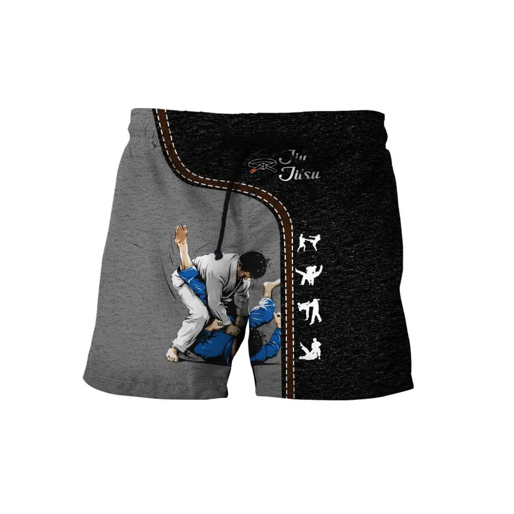 

Love Jiu Jitsu Mens 3D Print Board Shorts Martial Tiger Summer Beach Shorts Quick Dry Unisex Streetwear Harajuku Casual Baggys 3