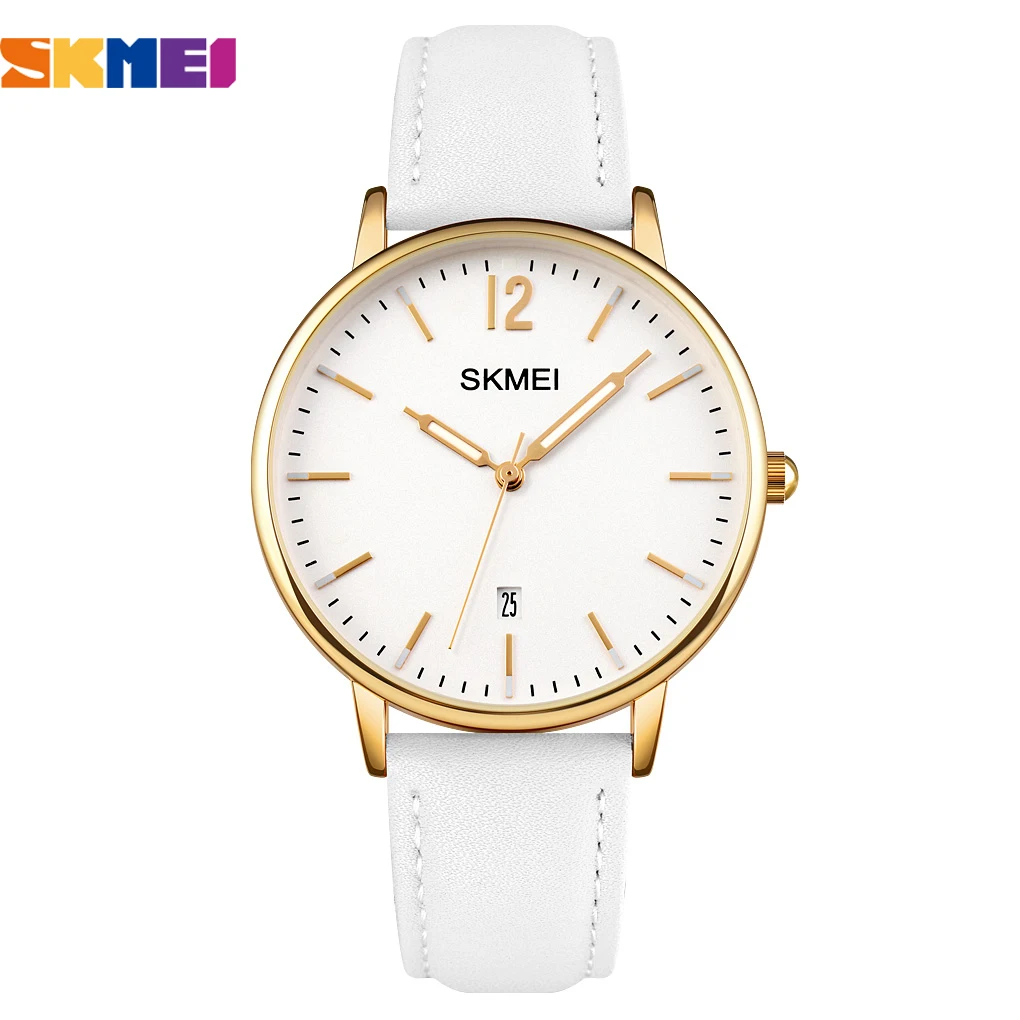 

Vintage Leather Strap Women Quartz Watches SKMEI Top Brand Luxury Ladies Wristwatch Minimalism Analog Clock Femme Reloj Mujer