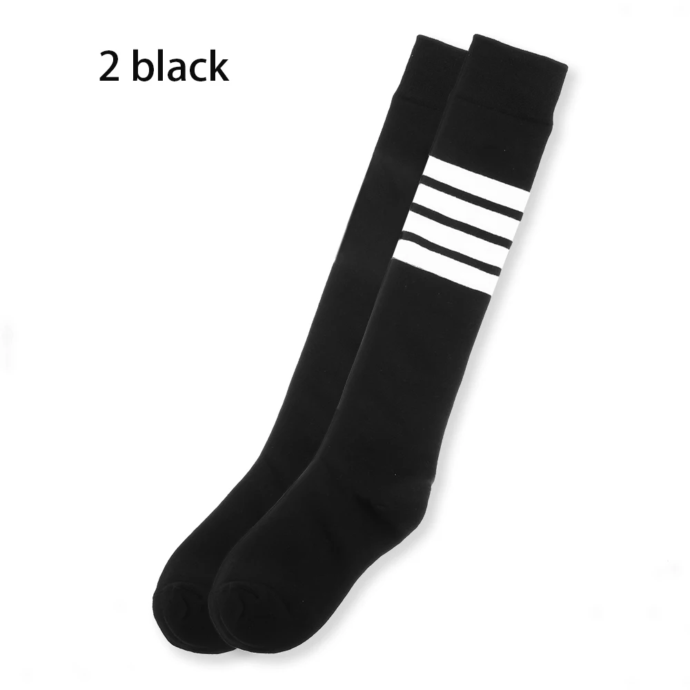 2 black 1 пара новых носков модные чулки повседневные Хлопковые гольфы выше колена акриловые высокие носки женские зимние гольфы для девочек - Цвет: 2 black