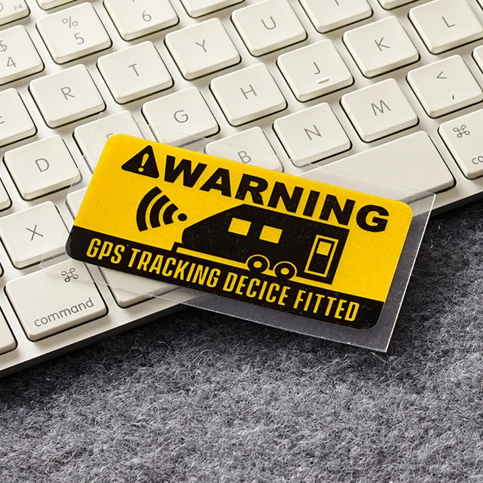 

2x Car Styling Vinyl Decals Warning GPS TRACKING DECICE FITTED Motorcycle Bike Decorate Stickers 80x40mm
