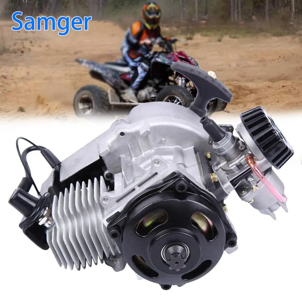 Samger 49CC 2-тактный вытяжной стартовый двигатель мини умный мотоцикл карманный