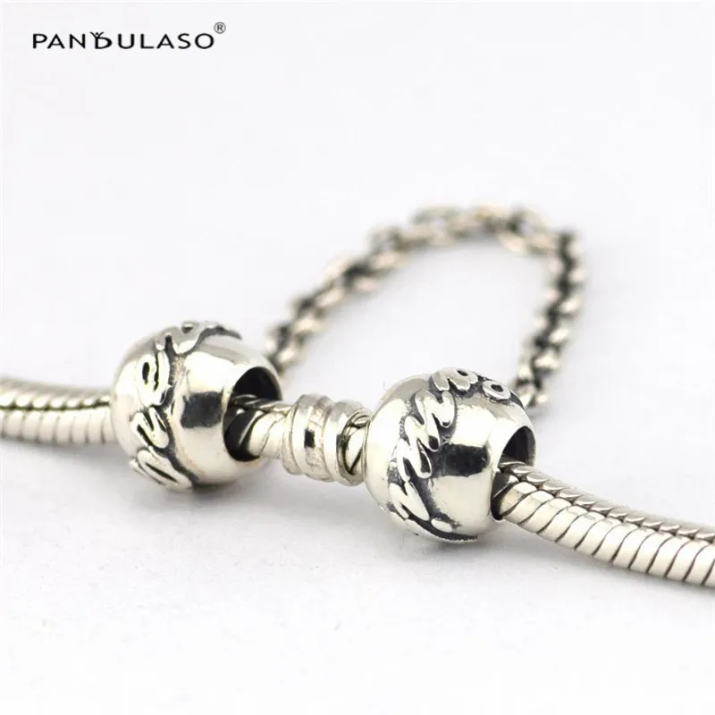 

Woman DIY Charms Heart Sterling Silver Jewelry Fits Original Snake Chain Bracelets 2021 Valentine's Safety Chain