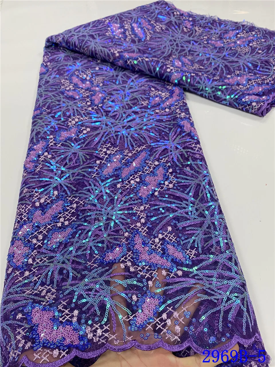 

Orange Color Sequins Lace Fabrics for Bridal Materials Lace High Quality African Nigerian Mesh Net Lace Sequence Fabric APW4198B