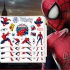 Оригинальные тату-наклейки Человека-паука Disney, 1 шт., экшн-фигурки супер-героев, Мультяшные Игрушки для мальчиков и девочек, подарок на Рождество, день рождения