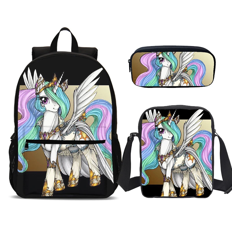 Школьный ранец для девочек-подростков школьный рюкзак с мультяшным принтом