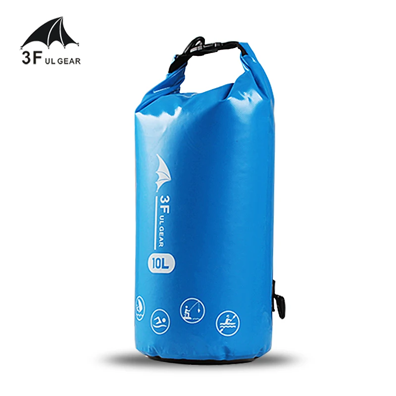 

3F UL GEAR 5L/10L/20L Outdoor Waterproof Bags Dry Bag PVC Portable Backpack Swimming Bags For River Trekking