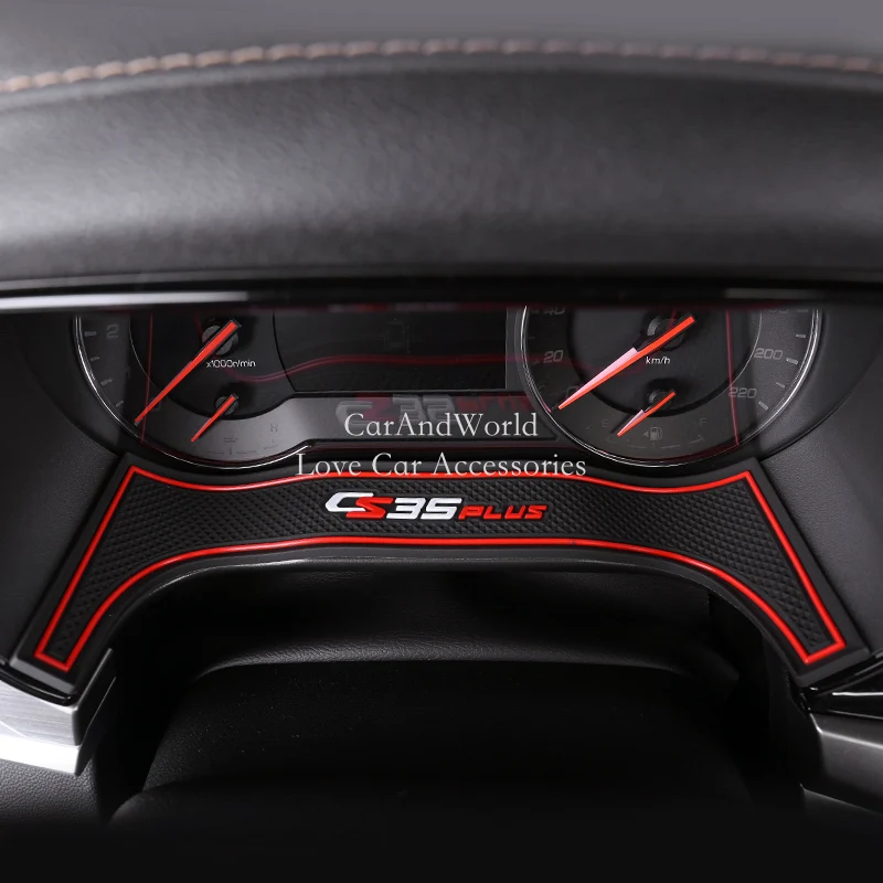Фото Для Changan CS35 plus 2018 2019-2022 Нескользящие коврики для чашек, противоскользящие коврики для дверей, паза для ворот, наклейки, аксессуары для стайлинга автомобилей №3