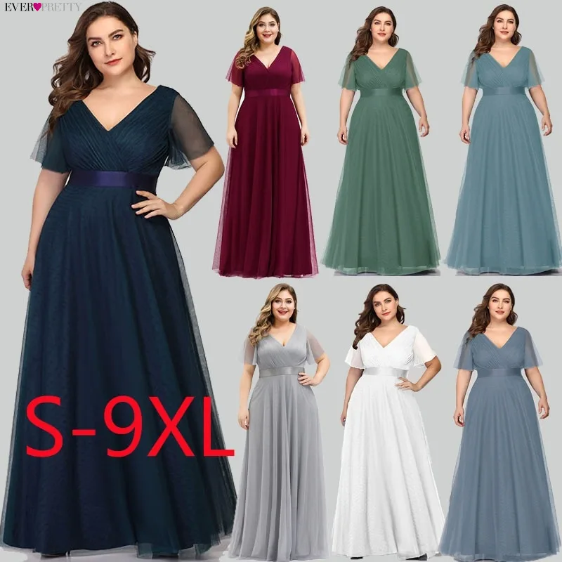 Женское длинное вечернее платье трапеция с V образным вырезом и коротким