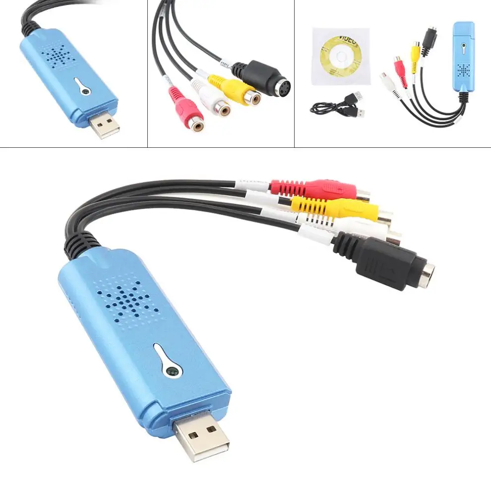 USB 2 0 конвертер видео записывающая карта DVD AV Vedio к компьютерная Настройка коробка