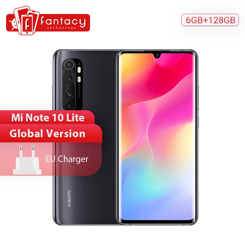 Глобальная версия Xiaomi Mi Note 10 Lite мобильные телефоны 6G 128G 64 мегапиксельная