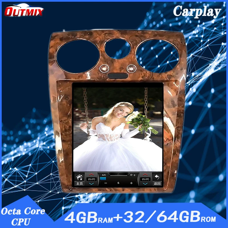 

Tesla style Android 8.1 Car Multimedia Player for Bentley Speeding SuperSport GPS car GPS Audio Radio stereo BT screen head unit