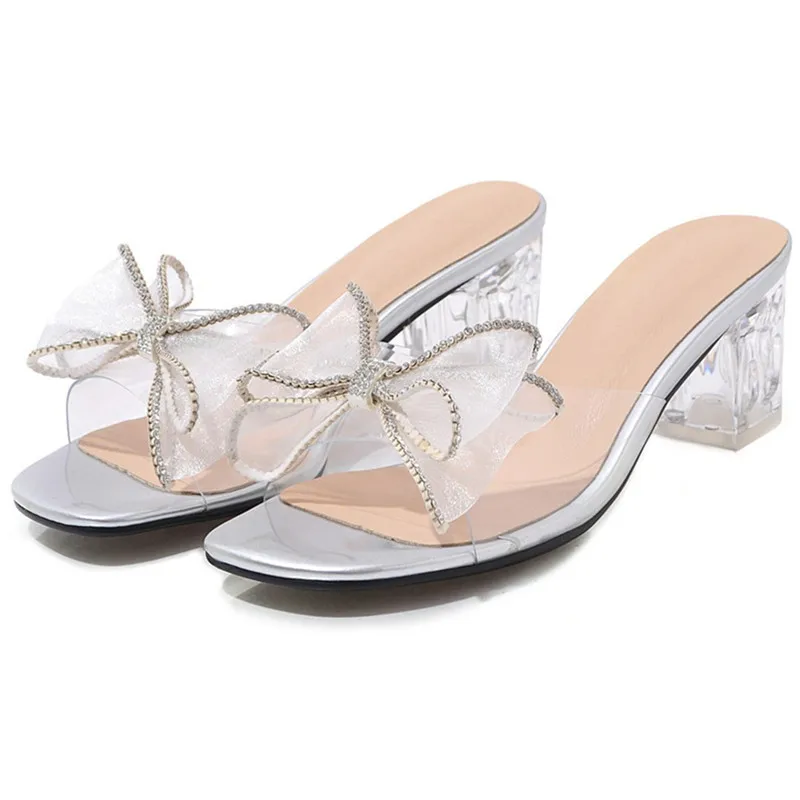 Мюли женские на квадратном каблуке туфли-лодочки открытый носок ремешок пятке