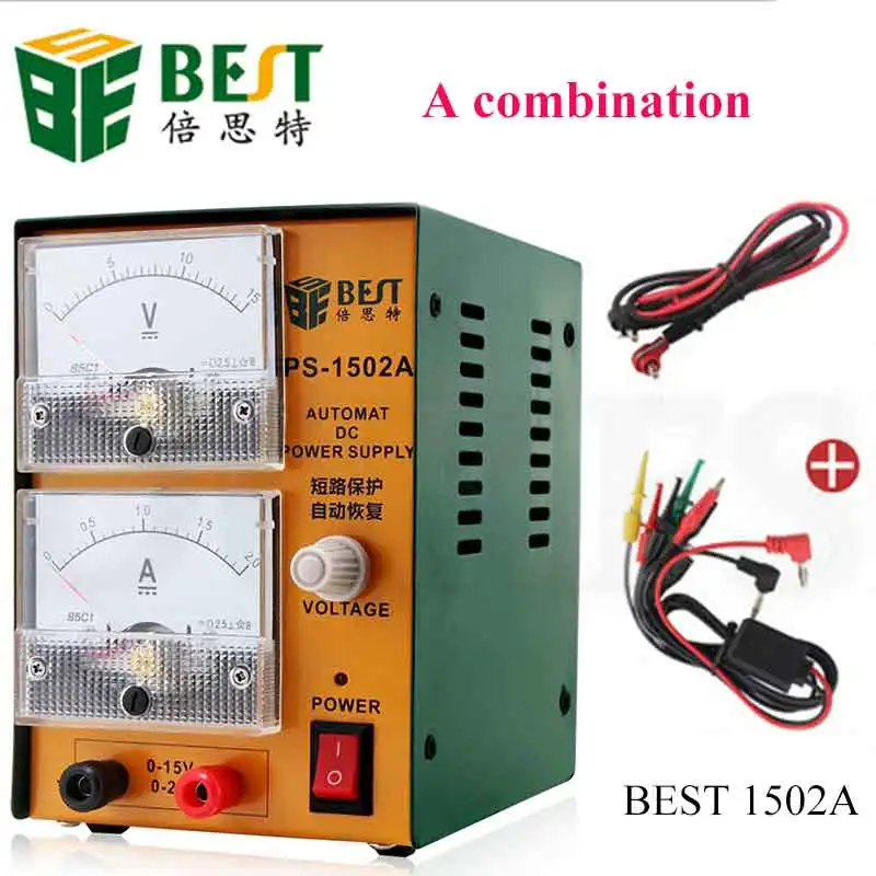 BEST-1502A 15V-2A Одноканальный выход и Высокоточный источник питания постоянного тока с мА как длинный источник питания - Цвет: A combination