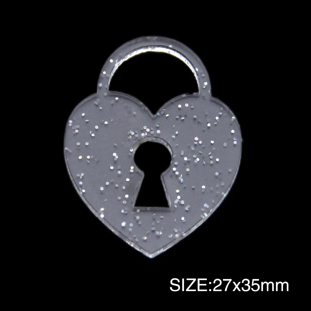 Аксессуары David 10 шт./лот Прозрачный блестящий акриловый ключ ко Дню Святого