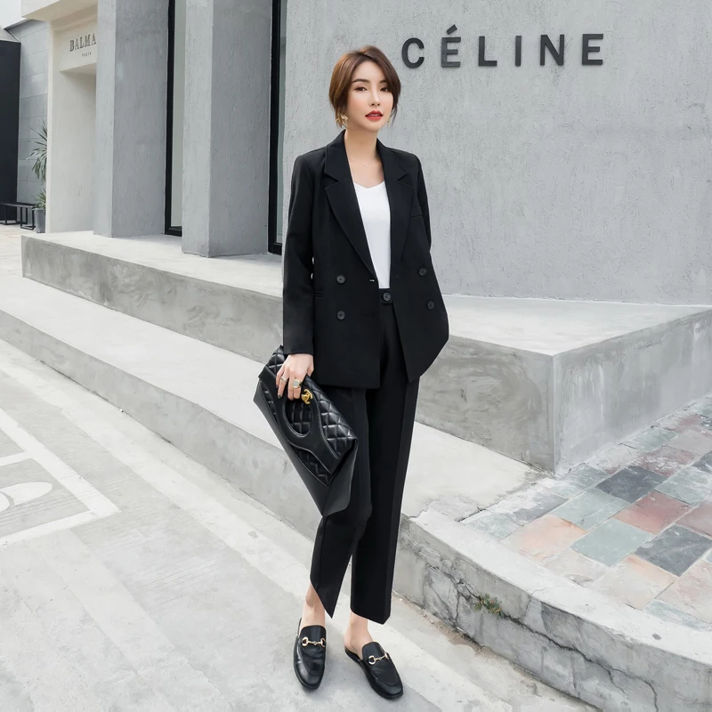 Mozuleva модные Комплект из 2 предметов двубортный пиджак и юбка с завышенной талией