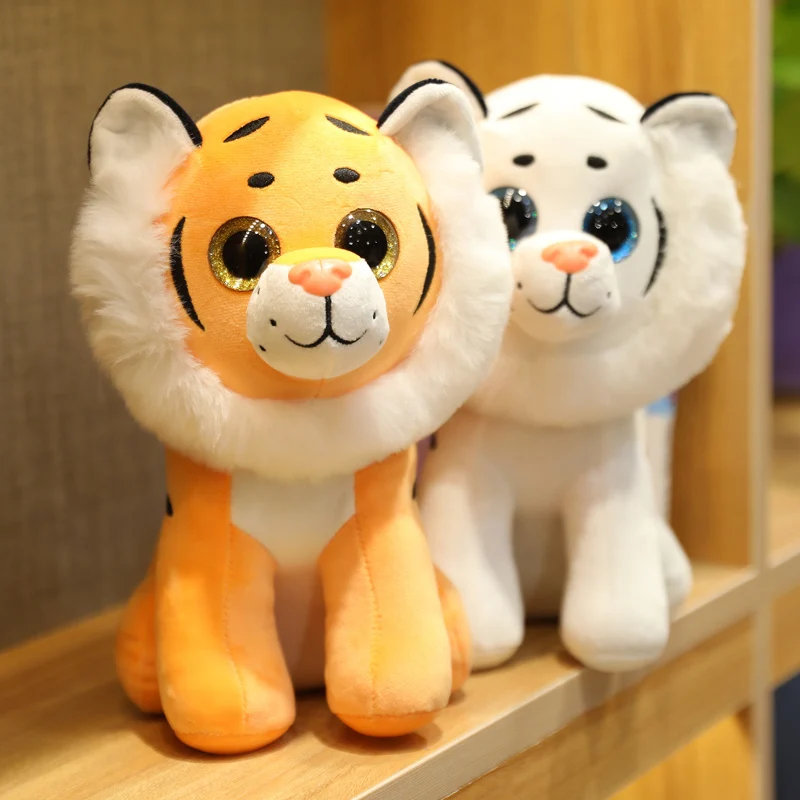 

13-23cm Simulation Tiger Plush Toys Soft Lifelike Animals plush keychain Car Sofa Decor for Kids Children Boys Birthday Gift