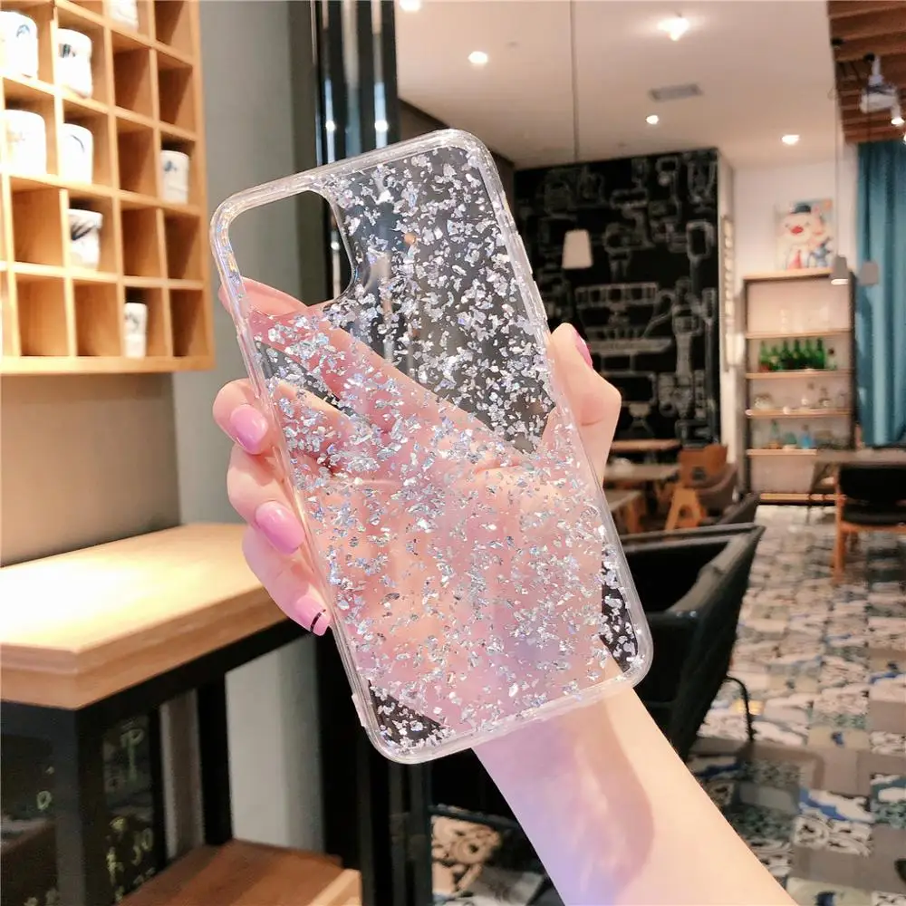 Блестящий чехол из золотой фольги для телефона iPhone 10 11 Pro XS Max XR X 8 7 6 6S Plus