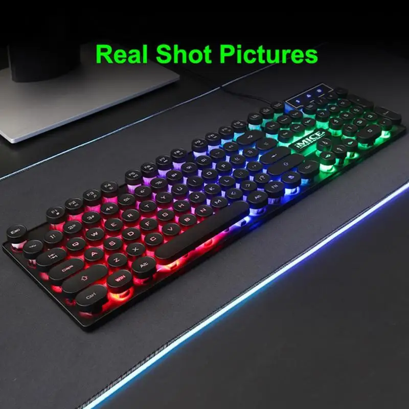 IMICE AK-800 USB Проводная Механическая ощущение 104 ключ RGB игровая клавиатура с подсветкой