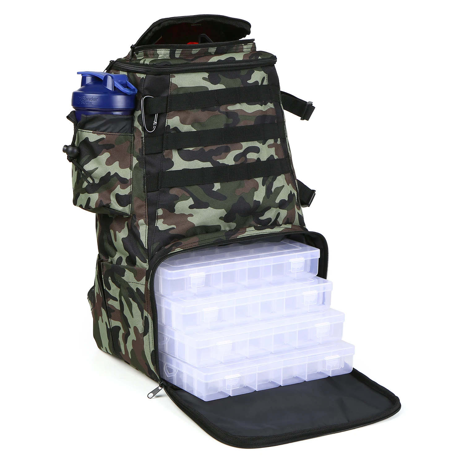 Сумка для рыбалки Lixada с 4 ящиками рыболовных снастей водонепроницаемый рюкзак