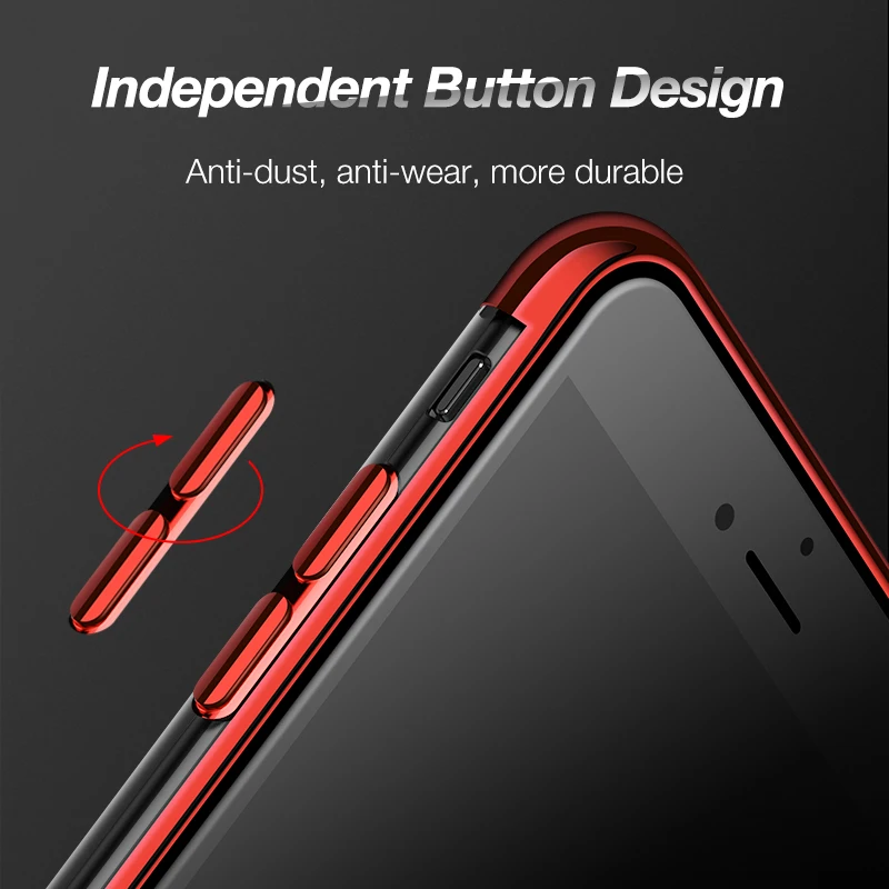 Мягкий чехол для iPhone 7plus прозрачный противоударный из ТПУ Тонкий силиконовый X XS