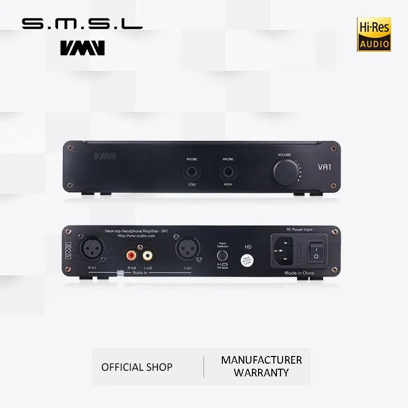 SMSL VA1 HD Hi Fi усилитель мощности Настольный для наушников 110 В/220 В со